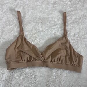 SKIMS Women's Fits Everybody Triangle Bralette Tan Nude Wireless Bra Small NWOT